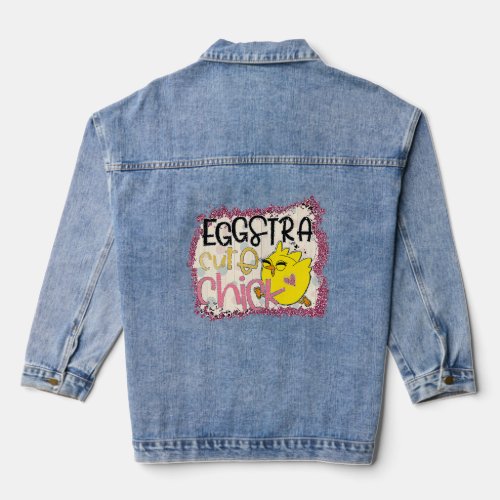 Eggstra cute egg chick cute baby chick  chick  denim jacket