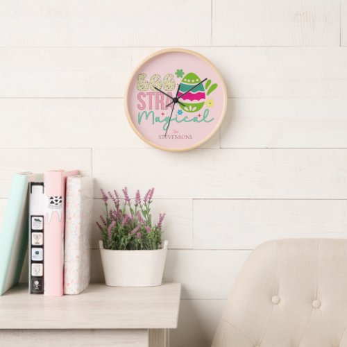Eggstra Magical Easter bold typography family Clock