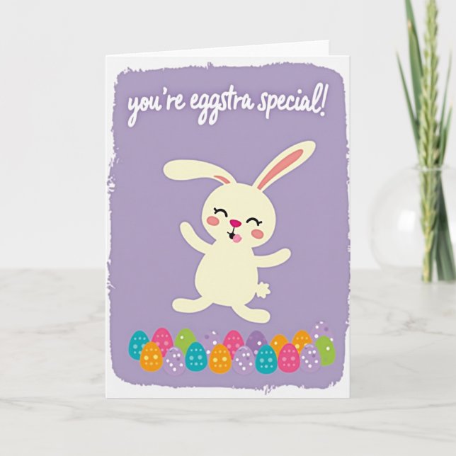 Eggstra Special Bunny Friend Card (Front)