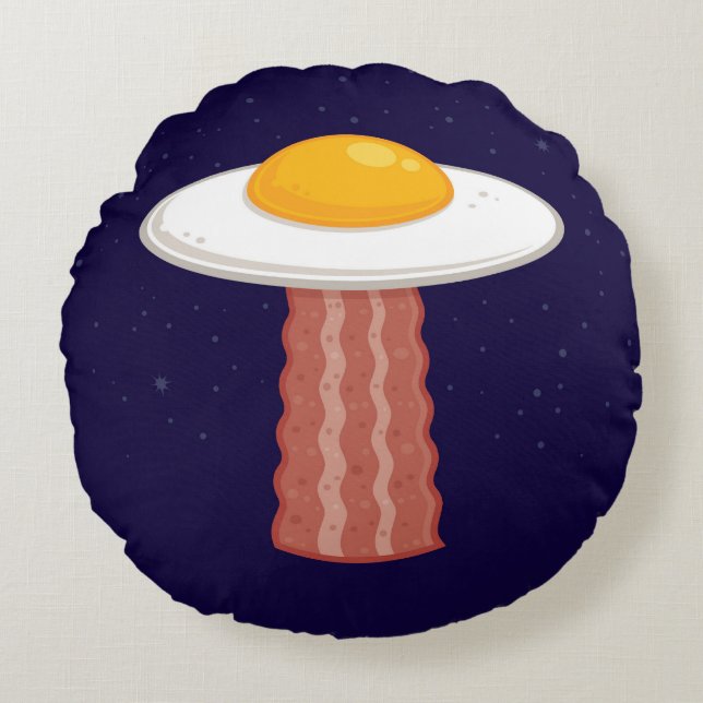 Eggstraterrestrial Round Pillow (Front)