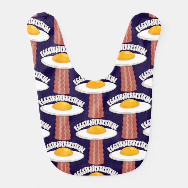 Eggstraterrestrial With Text Baby Bib (Front)