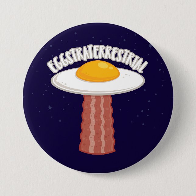 Eggstraterrestrial With Text Button (Front)
