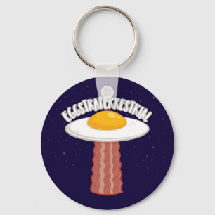 Eggstraterrestrial With Text Keychain