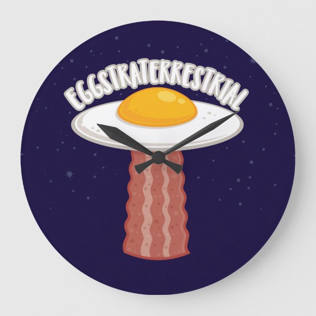 Eggstraterrestrial With Text Large Clock (Front)
