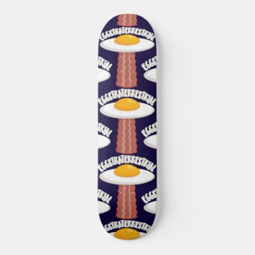Eggstraterrestrial With Text Skateboard