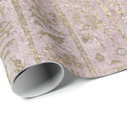Egiptian Script Rose Gold Foxier Powder Royal Wrapping Paper