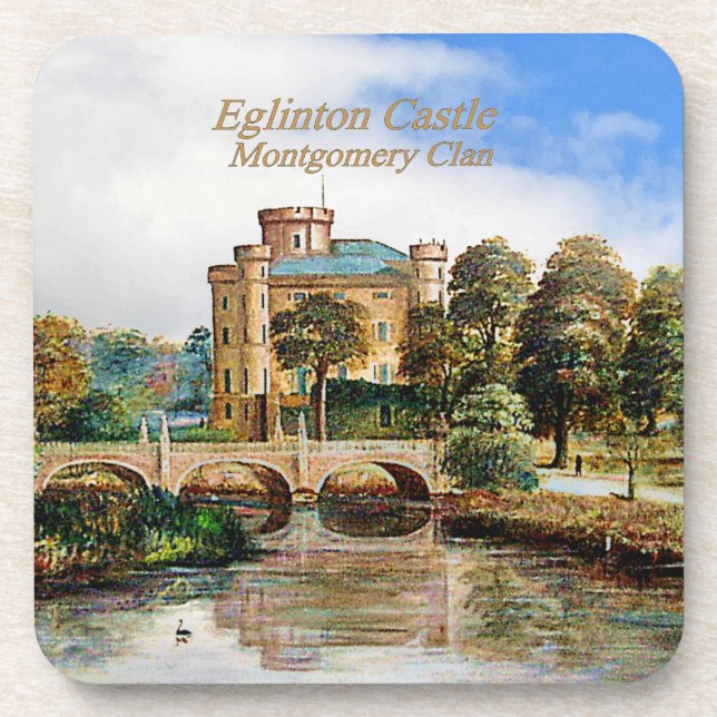Eglinton Castle – Scottish Montgomery Clan Beverage Coaster (Front)