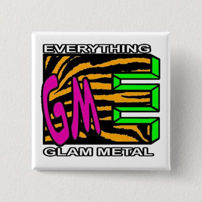 EGM Orange Tiger Stripe Logo Square Button (Front)