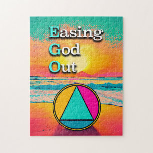 EGO Easing God Out Recovery Slogan Sunrise Jigsaw Puzzle