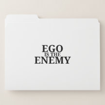 Ego Is The Enemy Minimalist Typewriter File Folder