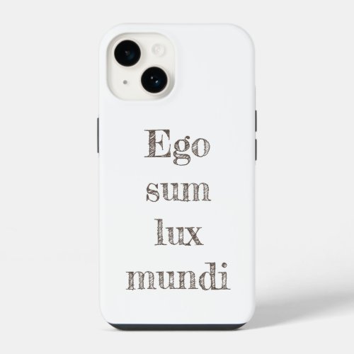 Ego sum lux mundi iPhone 14 case