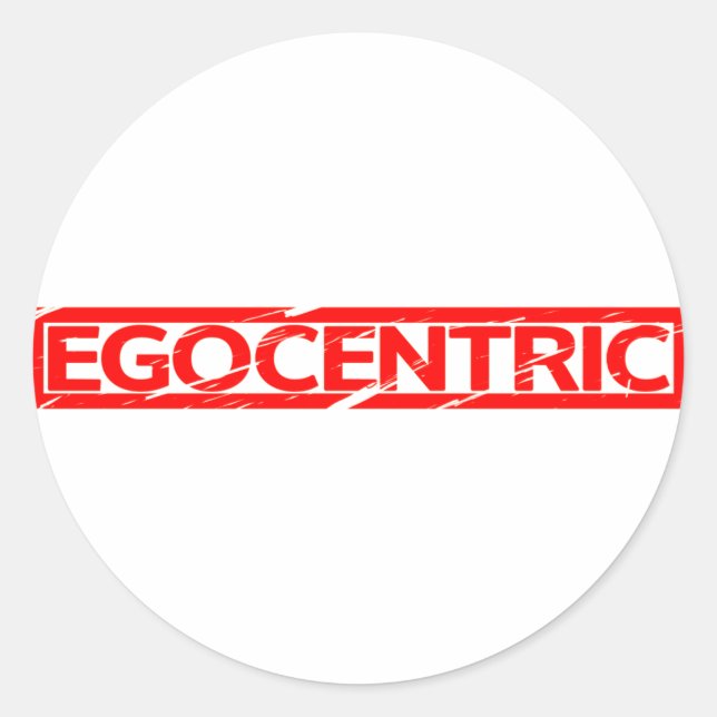 Egocentric Stamp Classic Round Sticker (Front)