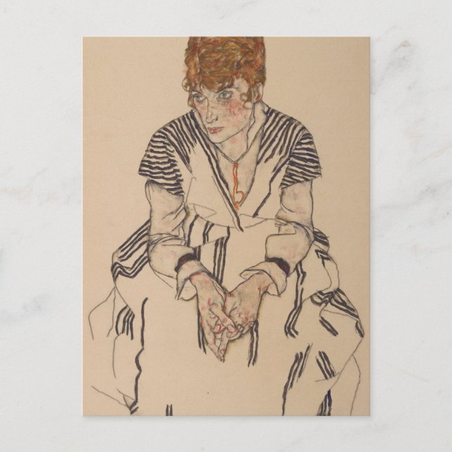 Egon Schiele- Artist's Sister in Law Postcard (Front)
