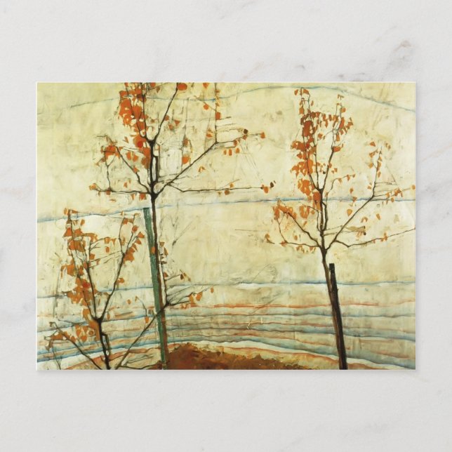 Egon Schiele- Autumn Trees Postcard (Front)
