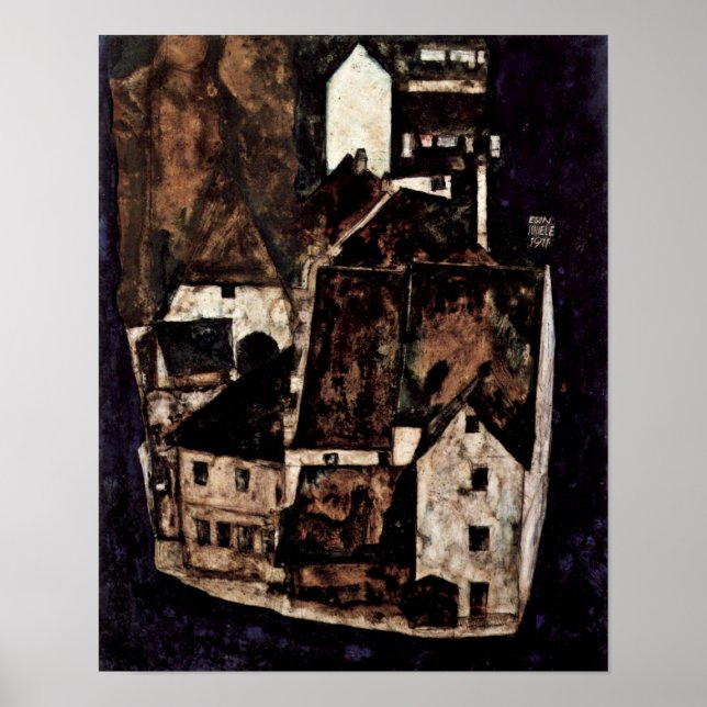 Egon Schiele - Dead city on the blue river Poster (Front)