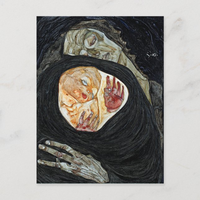 Egon Schiele Dead Mother I Postcard (Front)