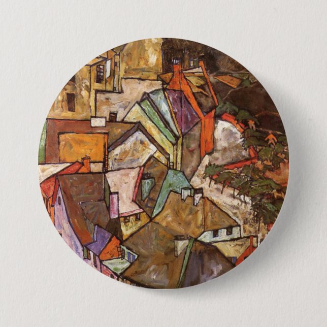 Egon Schiele - Edge Of Town Button (Front)