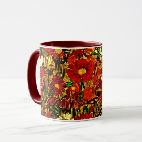 Egon Schiele _ Field of Flowers Mug