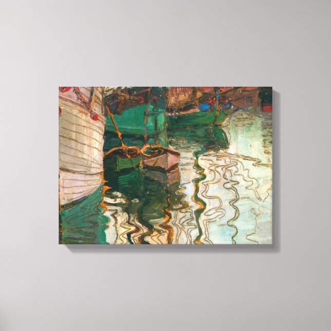 Egon Schiele - Harbor Of Trieste Canvas Print (Front)