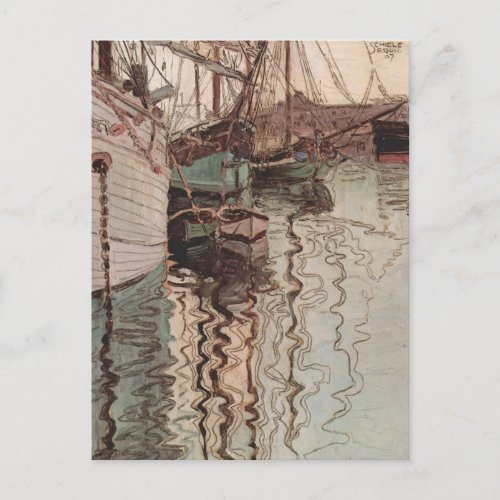 Egon Schiele_ Harbor of Trieste Postcard