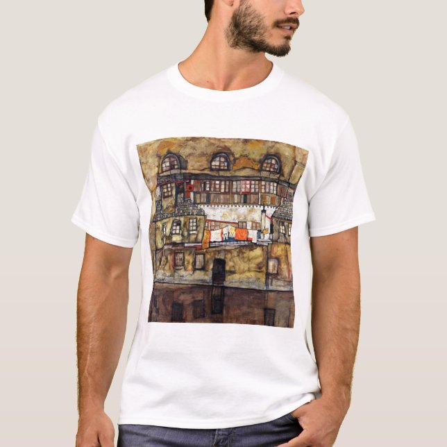 Egon Schiele House Wall on the River T-Shirt (Front)