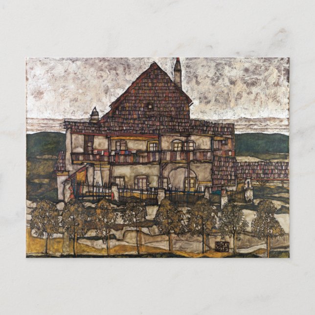 Egon Schiele House with Shingle Roof Old House II Postcard (Front)