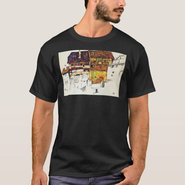 Egon Schiele - Old houses in Krumau 1914 Classic T T-Shirt (Front)