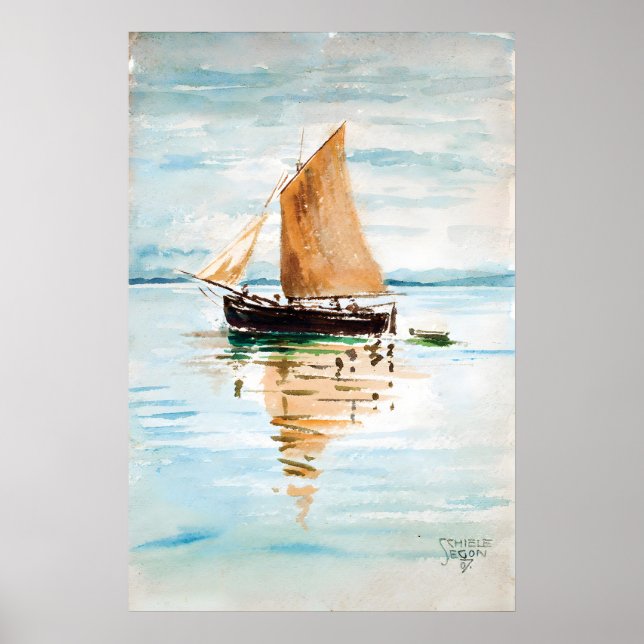 Egon Schiele Sailing Boat Print Expressionist (Front)