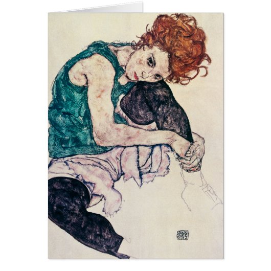 Egon Schiele Seated Woman Cards (Front)