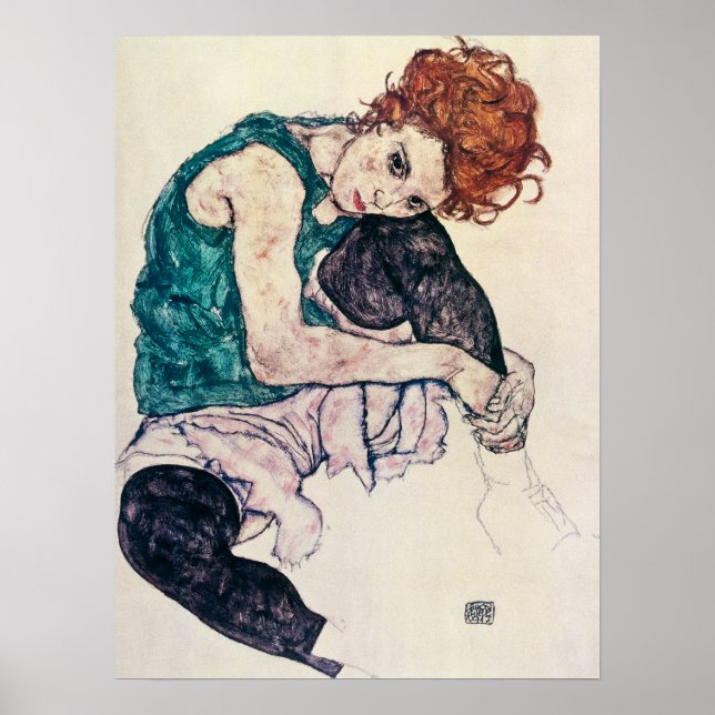 Egon Schiele Seated Woman Poster (Front)