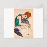 Egon Schiele - Seated Woman With Legs Drawn Up Postcard