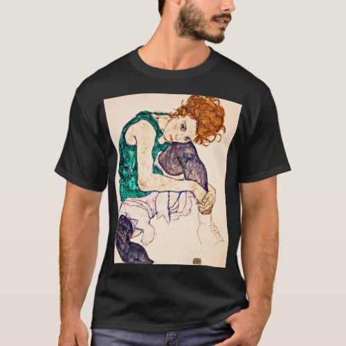 Egon Schiele _ Seated Woman With Legs Drawn Up T_Shirt