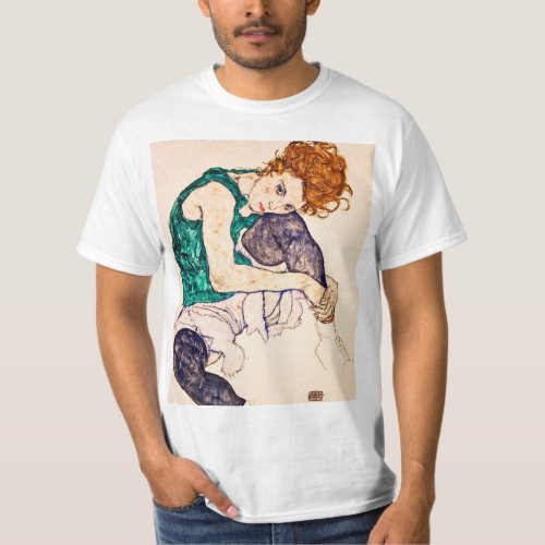 Egon Schiele _ Seated Woman With Legs Drawn Up T_Shirt