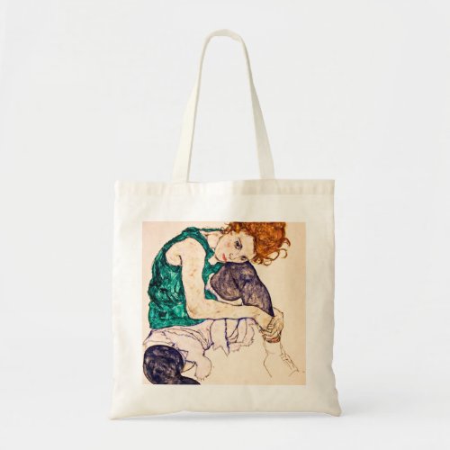 Egon Schiele _ Seated Woman With Legs Drawn Up Tote Bag