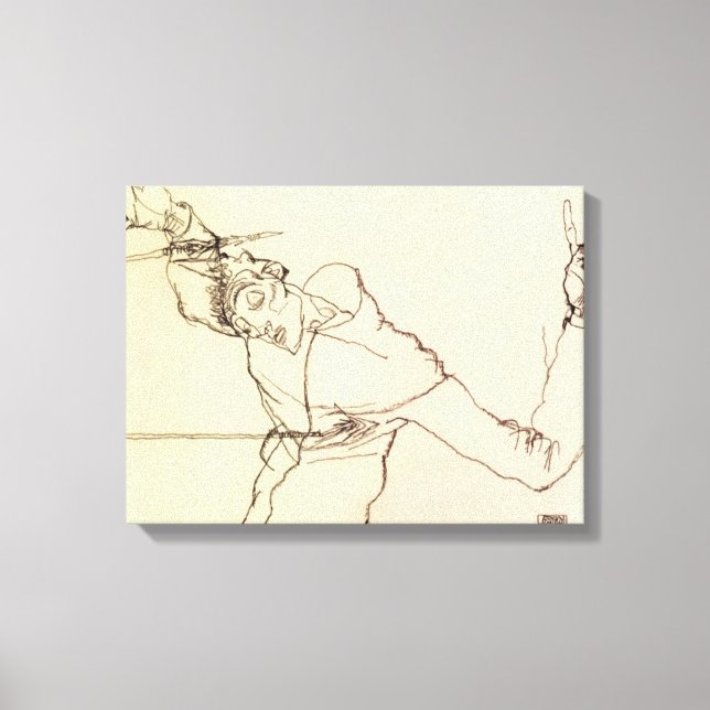 Egon Schiele- Self Portrait As St Sebastian Canvas Print (Front)