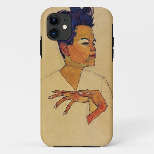 Egon Schiele iPhone Case - Seated Semi Nude with Hat 