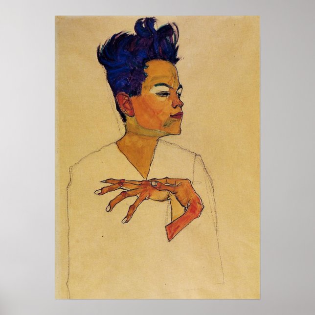 Egon Schiele Self Portrait Poster (Front)