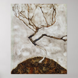 Egon Schiele Small Tree in Late Autumn Poster