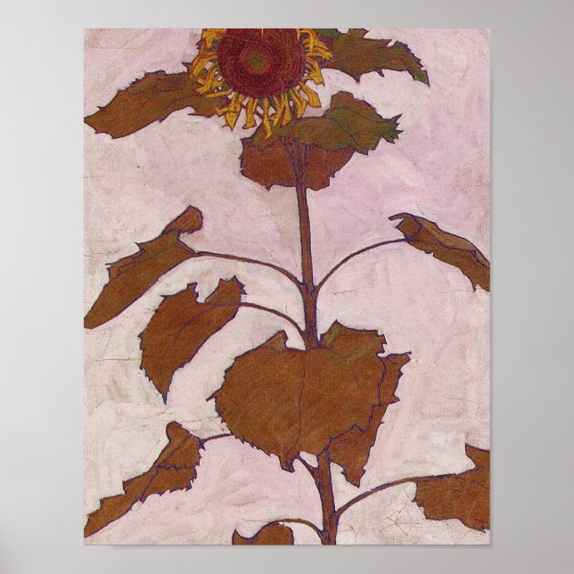 Egon Schiele - Sunflower 1909 Poster (Front)