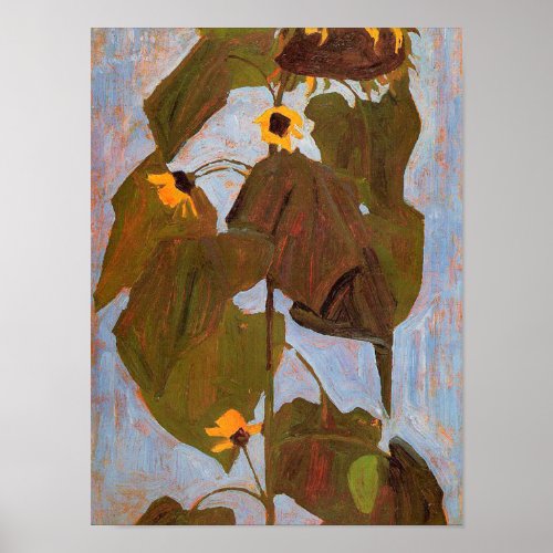 Egon Schiele _ Sunflower Poster