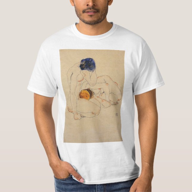 Egon Schiele - Two Friends T-Shirt (Front)