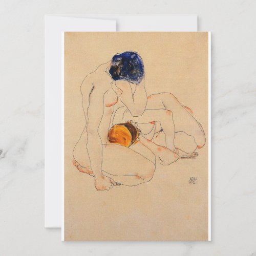 Egon Schiele _ Two Friends Thank You Card