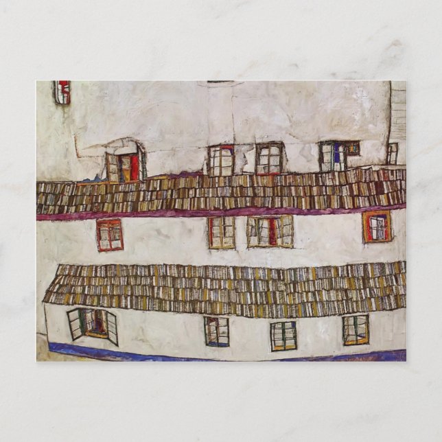 Egon Schiele- Windows (Facade of a House) Postcard (Front)