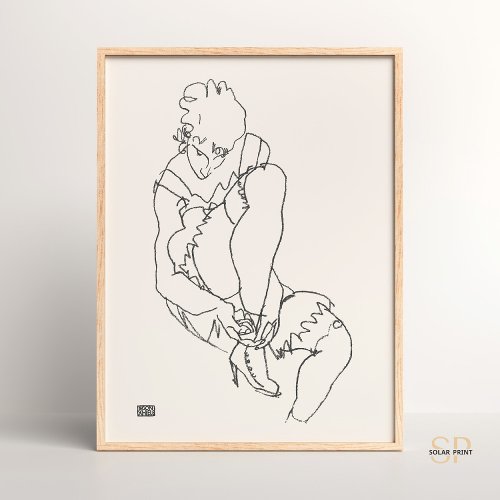 Egon Schiele Woman Seated Art Print Vintage
