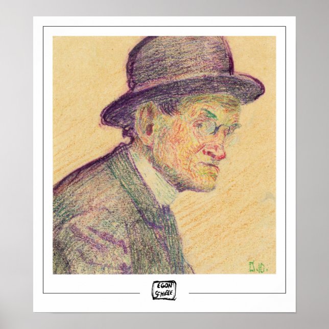 Egon Schiele Zedign Art Poster #1-3 (Front)