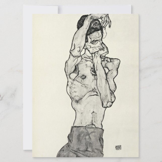 Egon Schiele - Zeichnungen II. Holiday Card (Front)