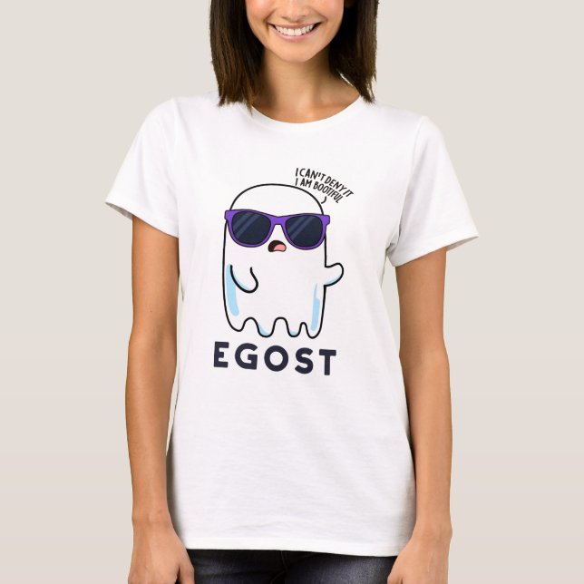 Egost Funny Halloween Ego Ghost Pun T-Shirt (Front)