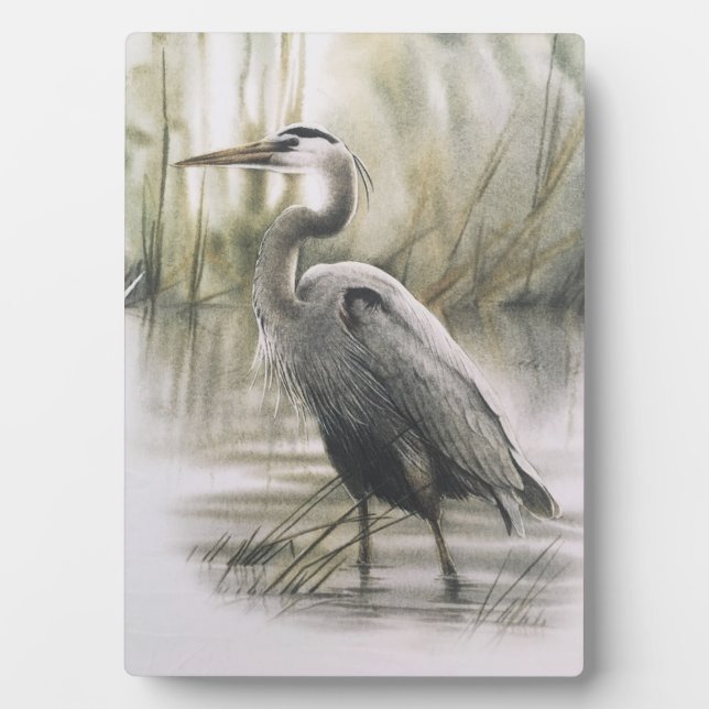 Egret 5x7 Canvas Print Plaque (Front)