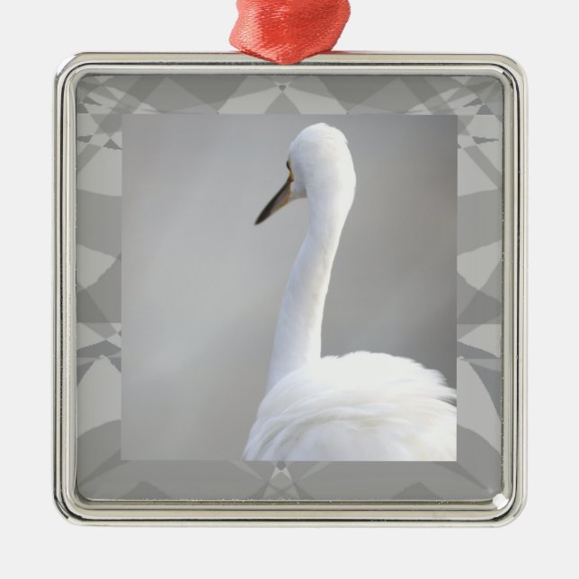 Egret Bird Photo Ornament  (Front)