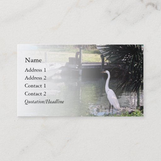 Customizable Egret Business Card Templates